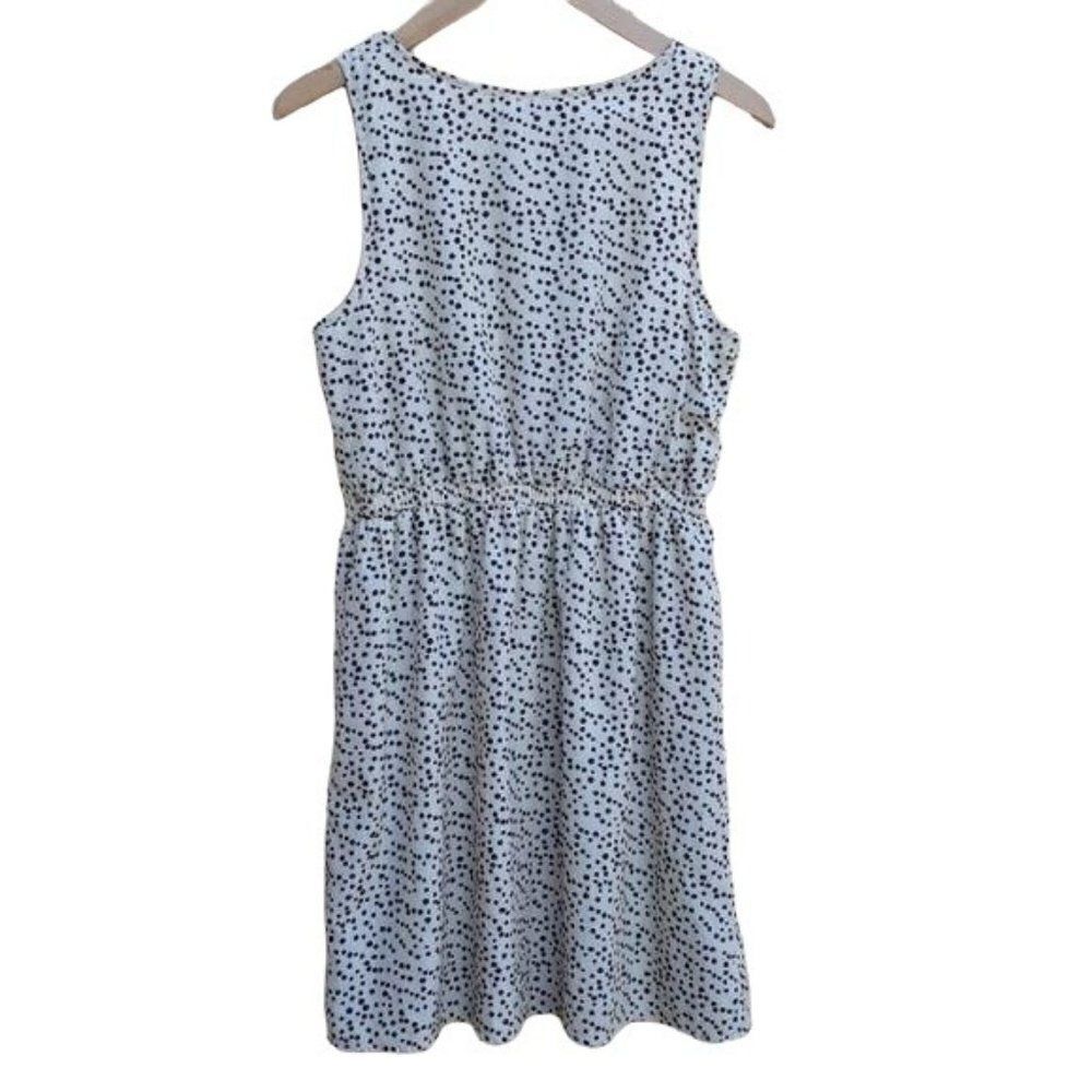 Charlotte Russe Dress Womens M Rockabilly Pinup Polka Dot Sleeveless Mini Cream - Picture 7 of 8